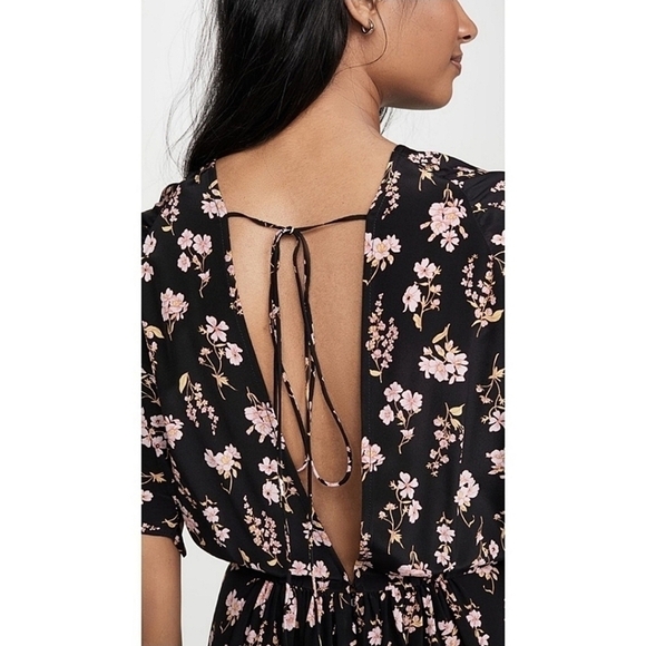 Les Reveries V-Back Silk Crepe De Chine Maxi Dress-Size 6 (See Measurements) - Picture 3 of 17